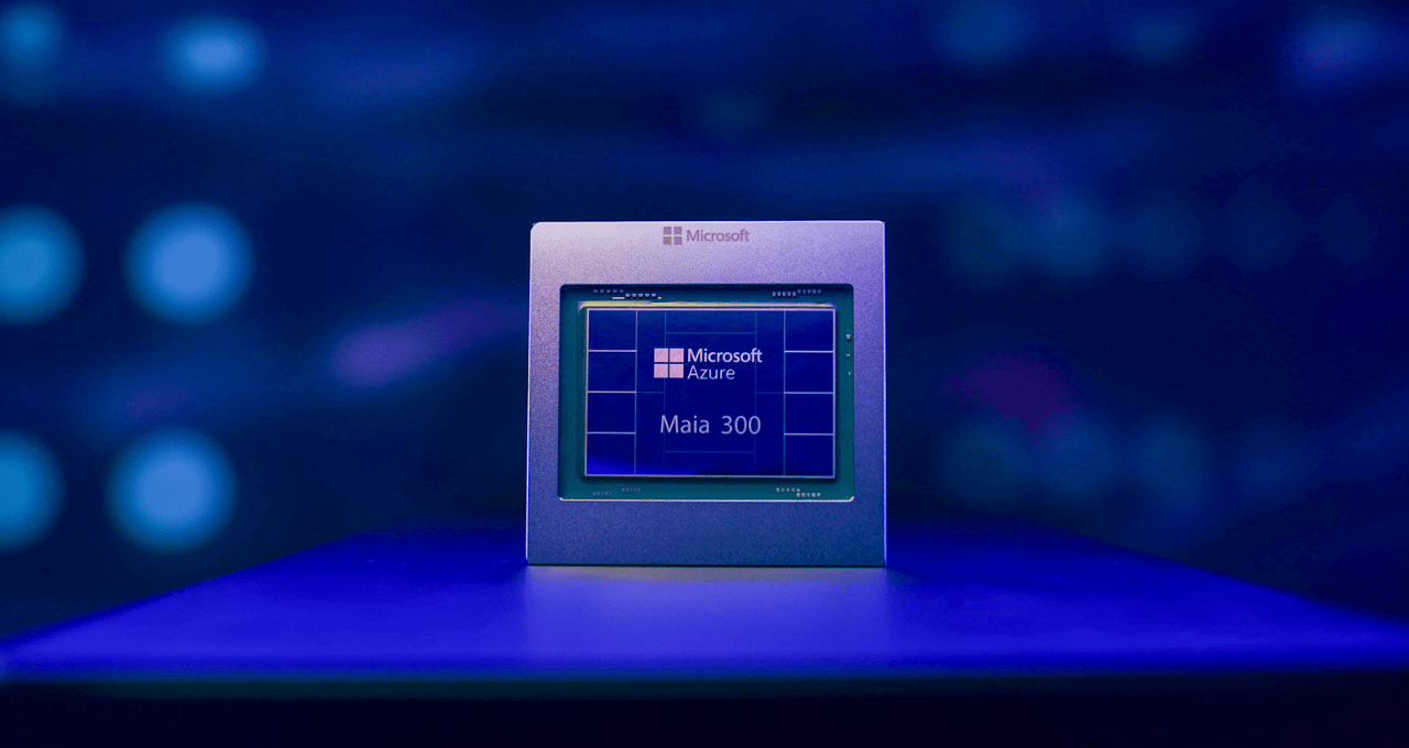 Imagem da notícia: Azure Maia 300: Microsoft lança novo chip de IA e mira redução da dependência da Nvidia